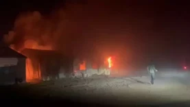 Diyarbakır’da Şantiyede Yangın; 1 İtfaiye Eri Yaralandı
