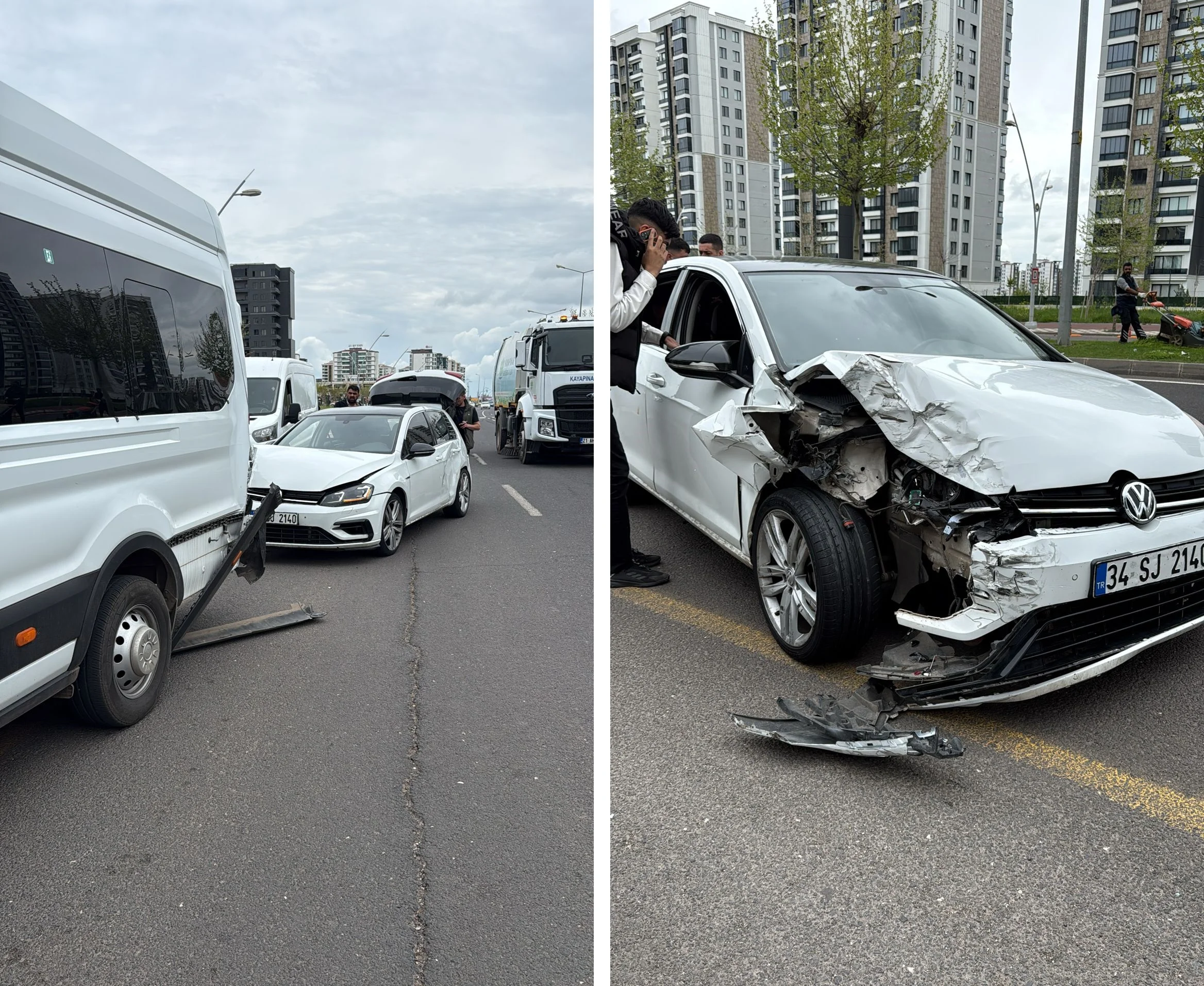 Diyarbakır’da 3 Aracın Karıştığı Kazada 3 Yaralı